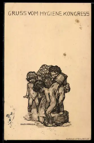 AK Hygiene Kongress, Kinder beim Waschen