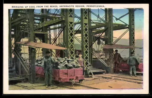 AK Pennsylvania, Anthracite Region, Bringing up coal from the mines