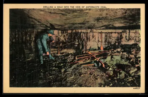 AK Drilling a hole into the vein of Anthracite Coal