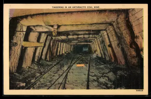 AK Timbering in an Anthracite Coal Mine