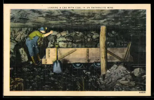 AK Loading a car with coal in an Anthracite Mine