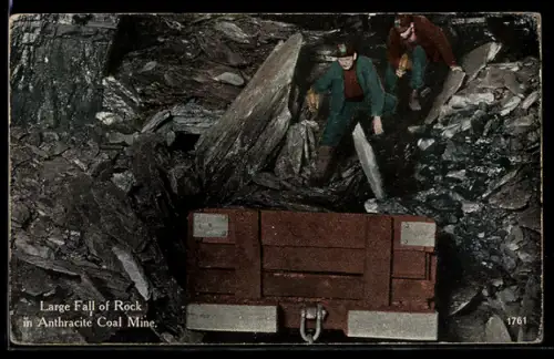 AK Large Fall of Rock in Anthracite Coal Mine, Bergbau