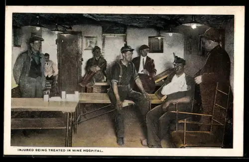 AK Injured being treated in Mine Hospital, Bergbau