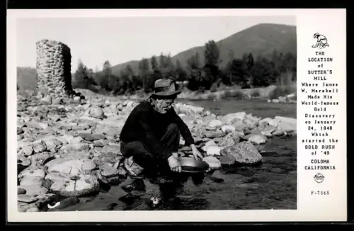 AK Coloma, CA, The Location of Sutter`s Mill, Bergbau