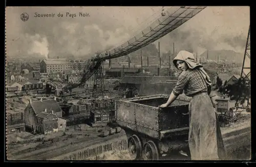 AK Souvenirs du Pays Noir, Bergbau