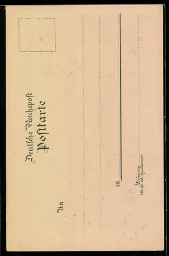 Lithographie Leipzig, Grassi-Museum, Grassi-Denkmal