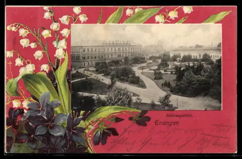 AK Erlangen, Ansicht der Schlossgartens