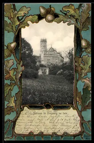 AK Droyssig b. Zeitz, Blick auf das Schloss