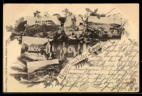 AK Coburg, Veste Coburg, Innenansicht, Eingang