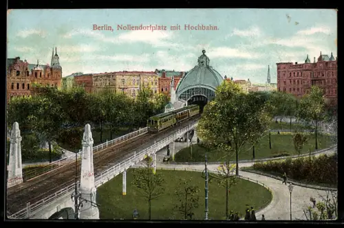 AK Berlin-Schöneberg, Nollendorfplatz, Hochbahn