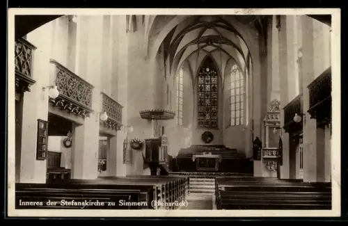AK Simmern /Hunsrück, Inneres der Stefanskirche