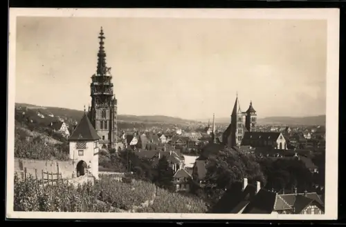 AK Esslingen a. Neckar, Stadtansicht mit Kirchtürmen