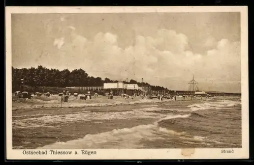 AK Thiessow a. Rügen, Strand