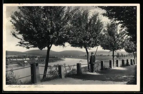 AK Rinteln a. d. Weser, Uferpromenade