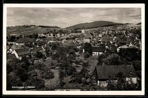 AK Schliengen i. Baden, Ortsansicht mit Kirche