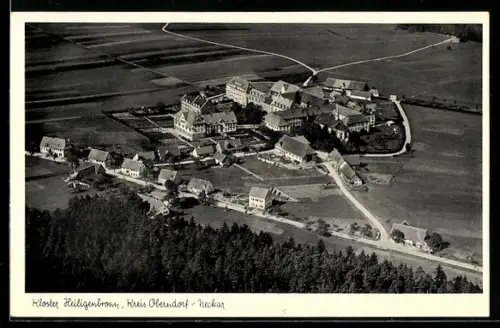 AK Heiligenbronn /Oberndorf, Luftaufnahme der Klosteranlage