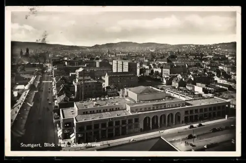 AK Stuttgart, Blick vom Bahnturm