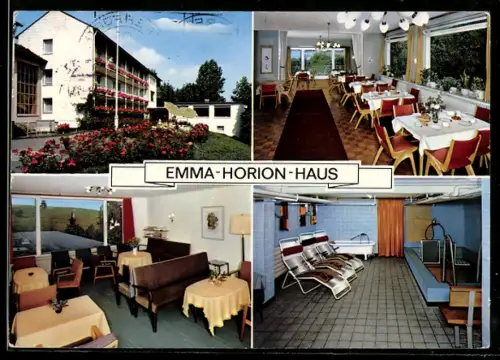 AK Wipperfürth-Neye, Emma-Horion-Haus, Speisesaal, Aufenthaltsraum, Schwimmbad