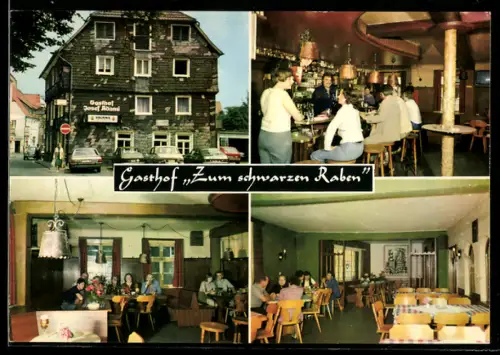 AK Soest, Gasthaus Zum schwarzen Raben, Inh. W. u. M. Liebherr, Ulricher Strasse 15, Gastraum, Restaurant, Gäste