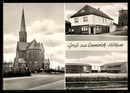 AK Emmerich-Hüthum, Kirche, Rewe, Schule