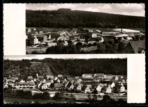 AK Neckartenzlingen /Nürtingen, Ortsansichten, Wohnhäuser, Panorama