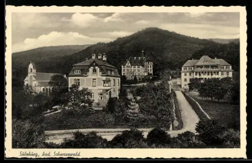 AK Sulzburg /Bad. Schwarzwald, Villen, Kirche, Landschaftsansicht