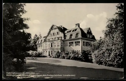 AK Dabringhausen-Grosseledder, Böttingerheim, Werkskrankenhaus der Farbenfabriken Leverkusen