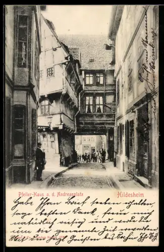 AK Hildesheim, Pfeiler-Haus auf dem Andreasplatz