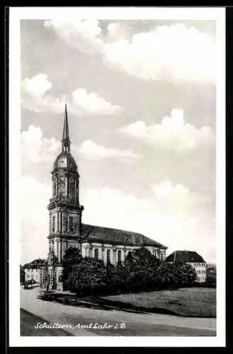 AK Schuttern, Blick auf die Kirche