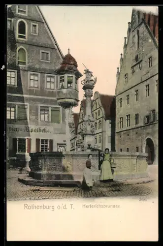 AK Rothenburg o. d. T., Herterichsbrunnen