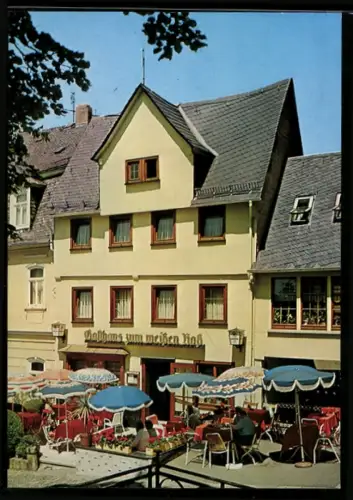 AK Hachenburg im Westerwald, Alter Markt mit Hotel-Restaurant Gasthaus Zum weissen Ross
