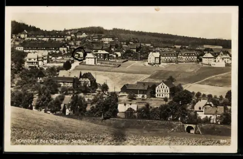 AK Hohndorf /Chemnitz, Siedlung, Ansicht von einer Anhöhe