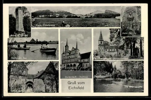 AK Duderstadt, Rathaus, Wallfahrtskirche Germershausen, Seeburger See