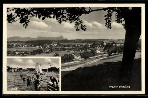 AK Markt Grafing, Ortsansicht, Bad