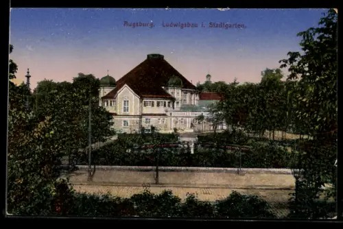 AK Augsburg, Ludwigsbau im Stadtgarten