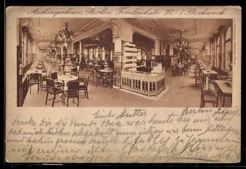 AK Berlin, Gasthaus Aschingerhaus, Friedrichstr. 97, 1. Stockwerk