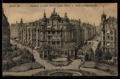 AK Berlin-Schöneberg, Viktoria-Luisen-Platz, Motzstrasse Ecke Regensburger Strasse