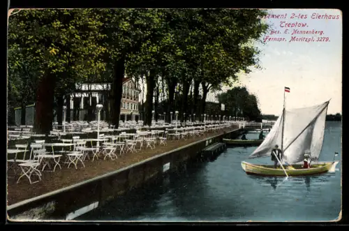 AK Treptow, Cafe 2-tes Eierhaus E. Nonnenberg