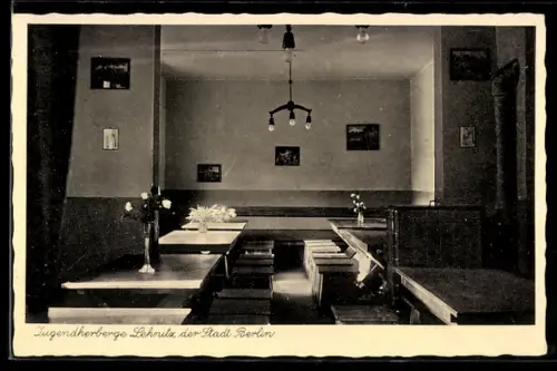 AK Lehnitz, Jugendherberge der Stadt Berlin, Innenansicht