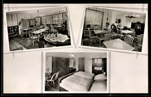 AK Juist, Hotel Haus Doyen, Innenansichten