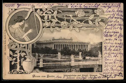 AK Berlin, Schlossbrücke mit königlichem Museum