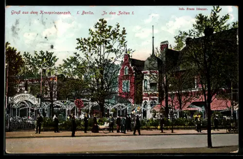 AK Berlin-Tiergarten, Kronprinzenzelt, in den Zelten 1.