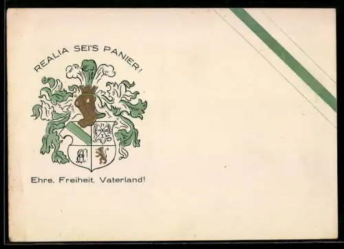 AK Studentenwappen Realia sei`s Panier