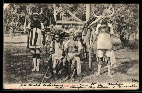 AK Rikscha-Fahrer vor einer Rikscha