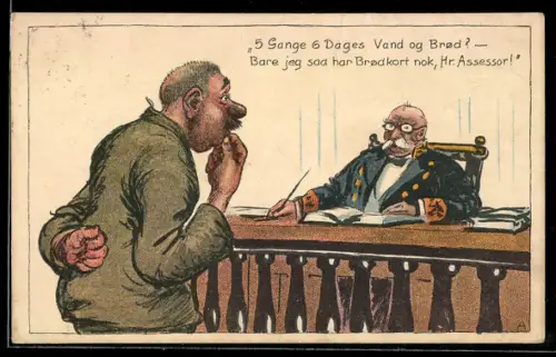 AK Mann im Gericht vor dem Richter