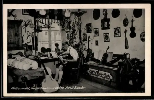 AK Mittendwald, Geigenbauerwerkstätte Adolf Baader