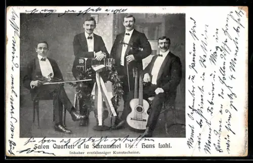 AK Salon Quartett a la Schrammel, Musiker mit Instrumenten