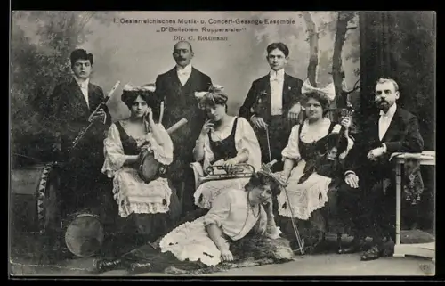 AK Oesterreichisches Musik- u. Concert-Gesangs-Ensemble D`Beliebten Rupperstaler, Musiker