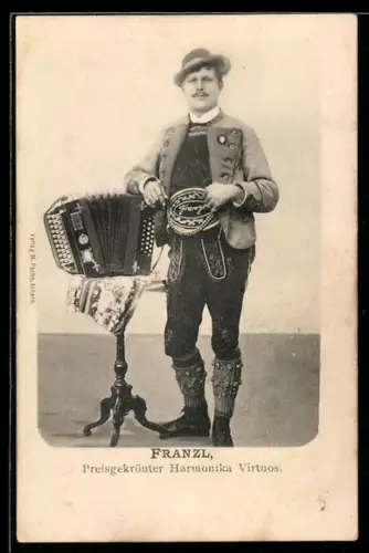 AK Musiker Franzl, Preisgekrönter Harmonika Virtuos