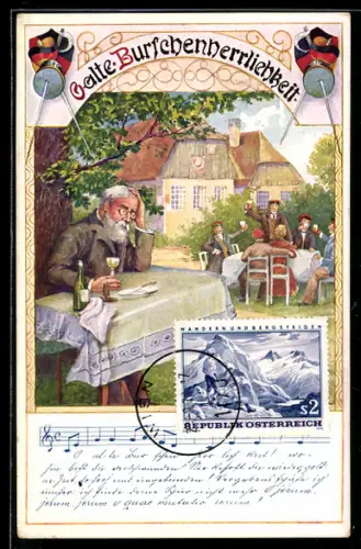 Künstler-AK Ezel: Alte Buschenherrlichkeit